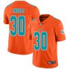 Premium Dolphins #30 Alec Ingold Orange Men's Stitched NFL Limited Inverted Legend Jersey